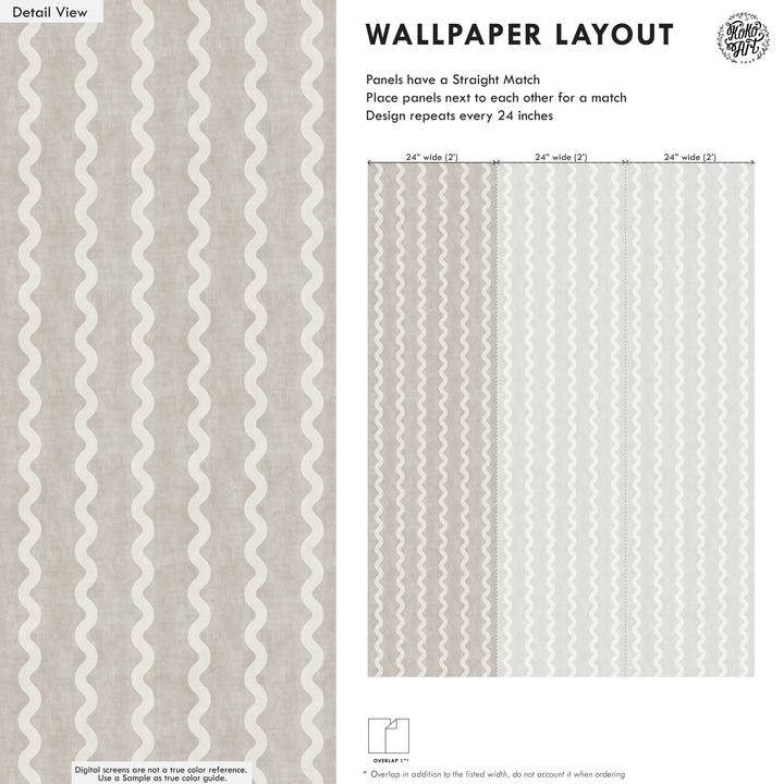 Minimalist Linen Wave Stripe Wallpaper