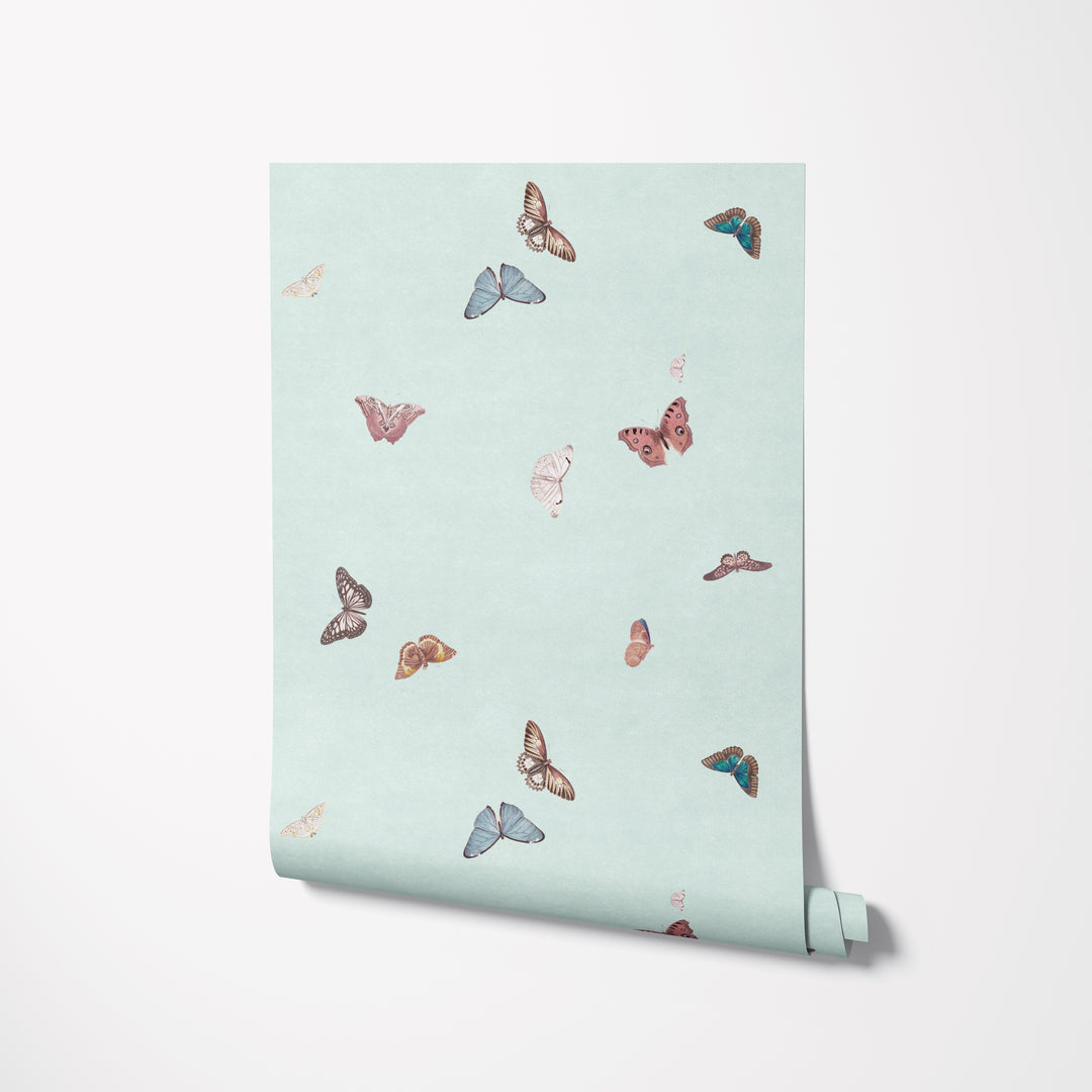 Vintage Butterfly Wallpaper - Mint