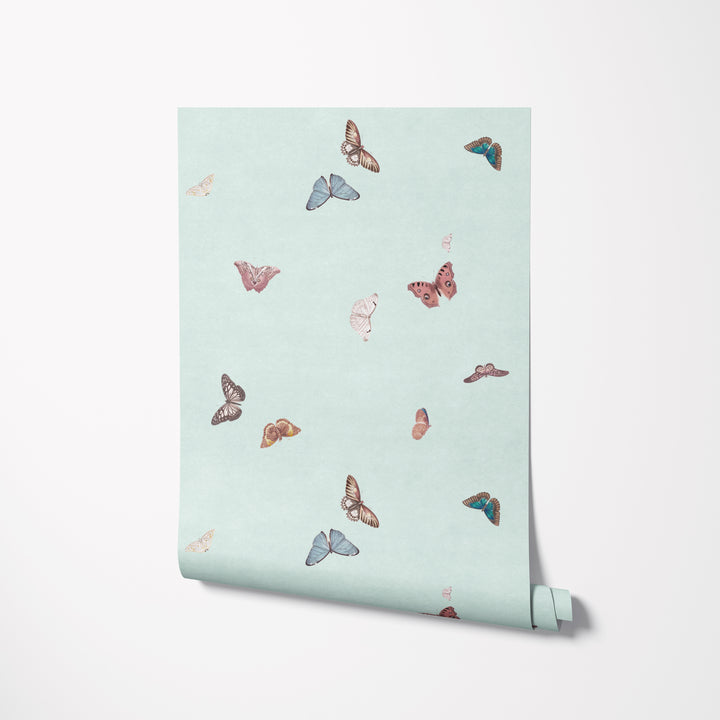 Vintage Butterfly Wallpaper - Mint