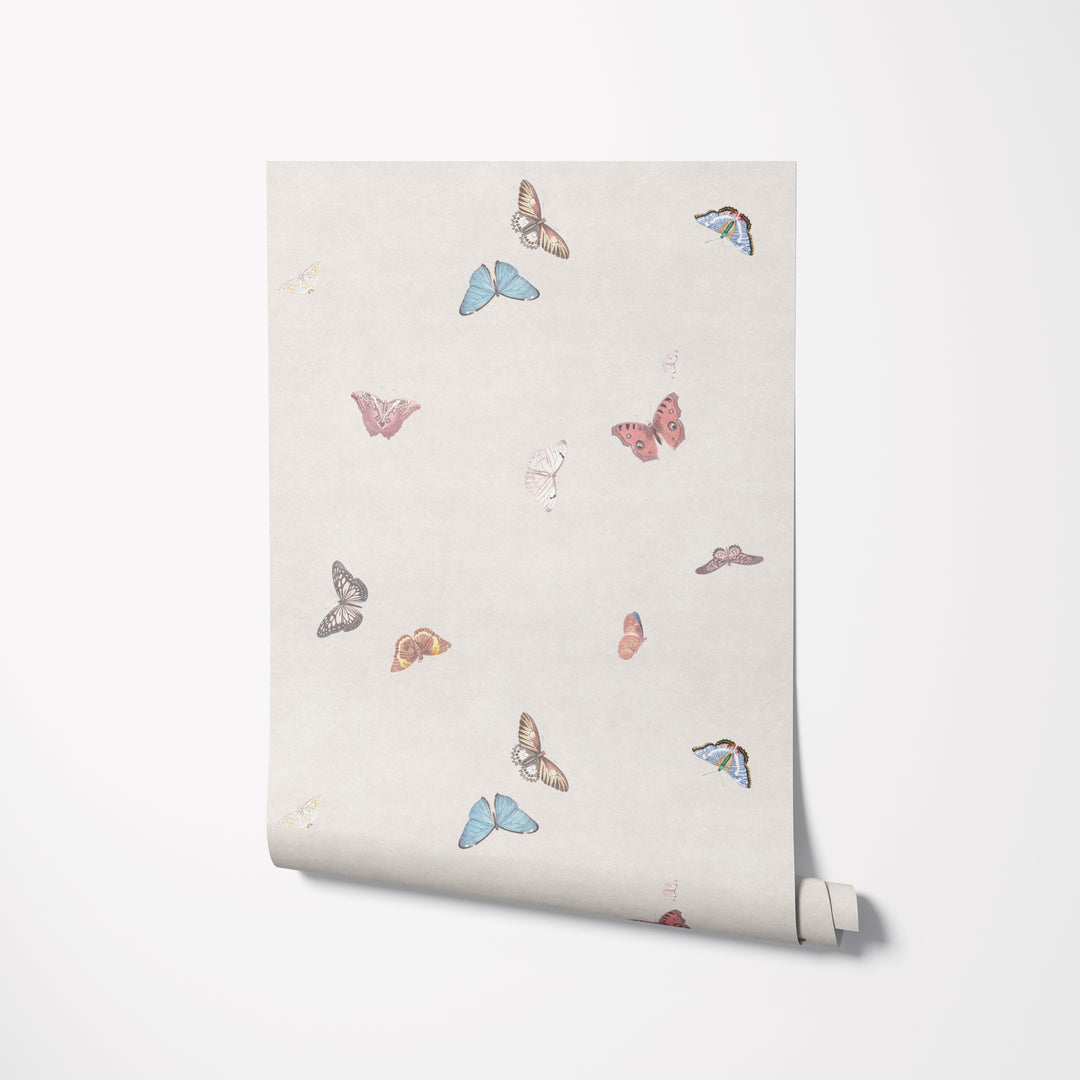 Vintage Butterfly Wallpaper - Neutral