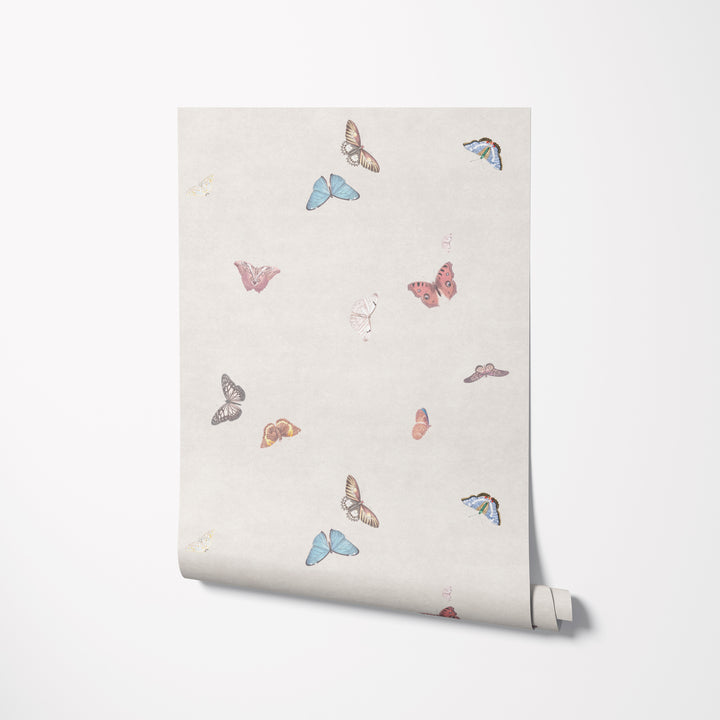 Vintage Butterfly Wallpaper - Neutral