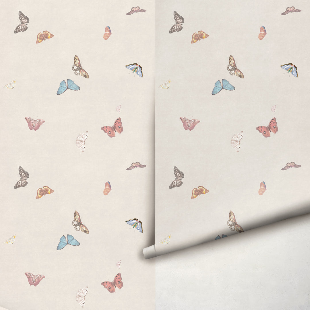 Vintage Butterfly Wallpaper - Neutral