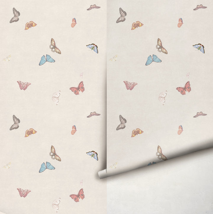 Vintage Butterfly Wallpaper - Neutral