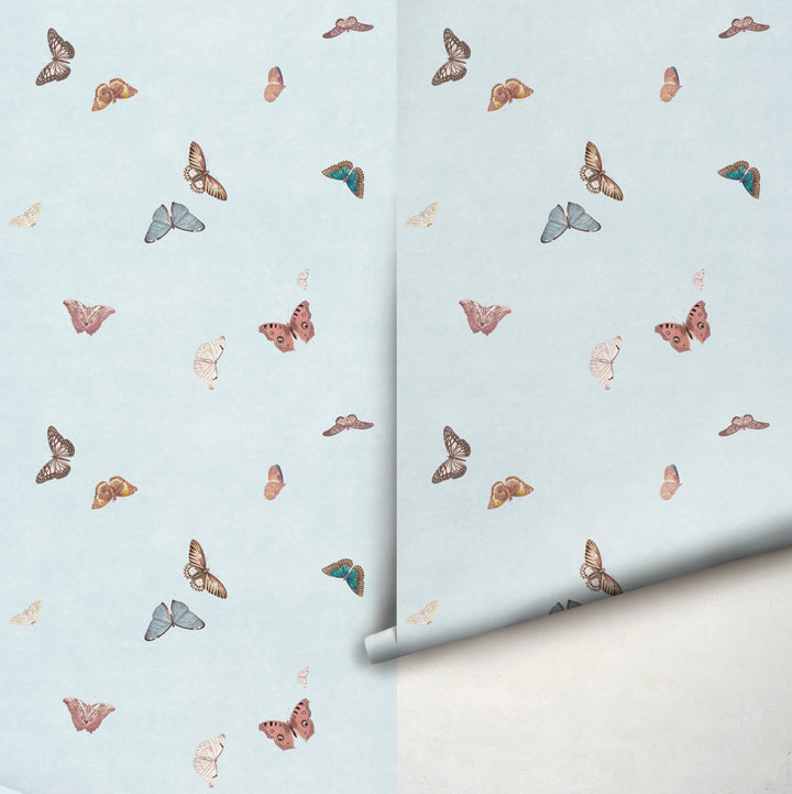 Vintage Butterfly Wallpaper - Blue
