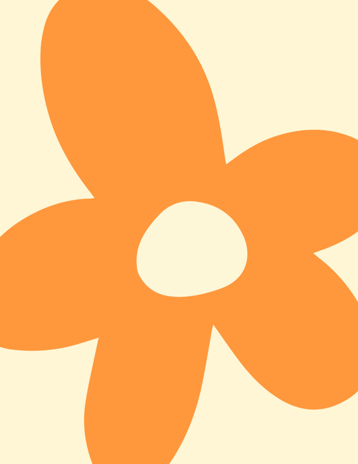 Happy Retro Flower Mural