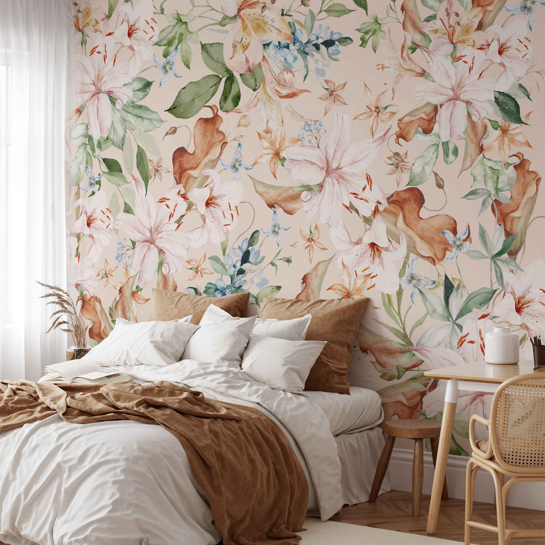 Oriental Lily Mural