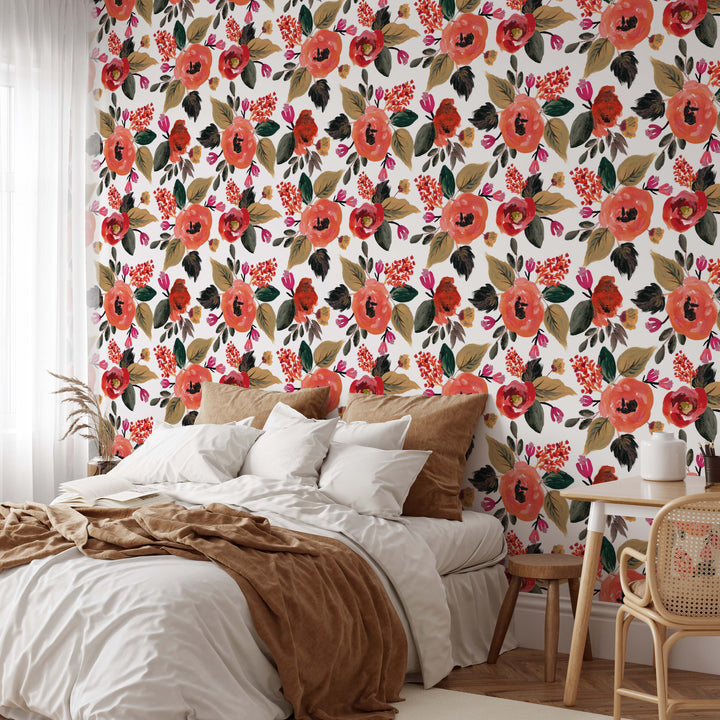 Floral Tropical Vibes Wallpaper