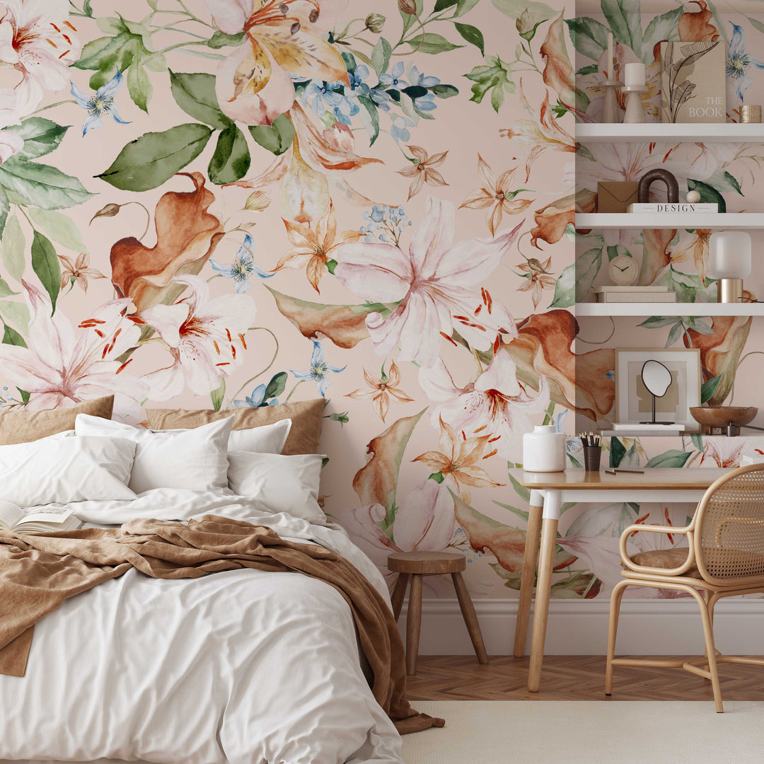 Oriental Lily Mural