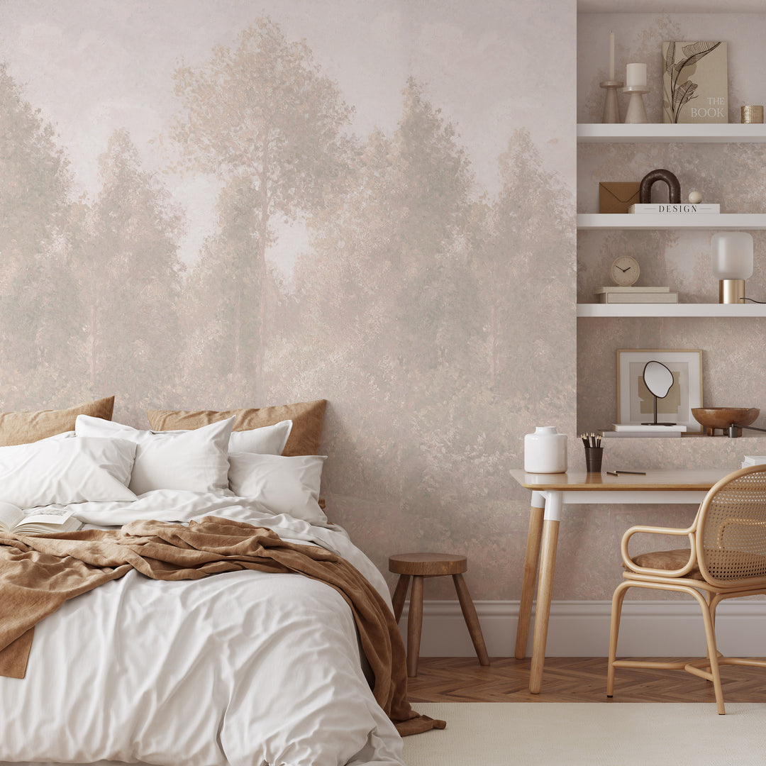 Light Antique Forest Mural