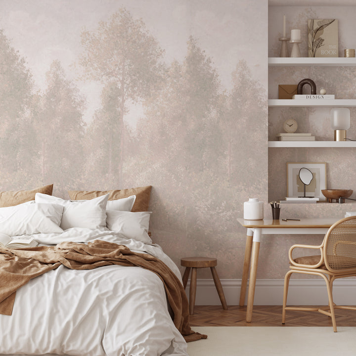 Light Antique Forest Mural