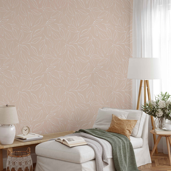 Sweet and Light Foliage Wallpaper | Peel and Stick Wallpaper | Koko Art Shop