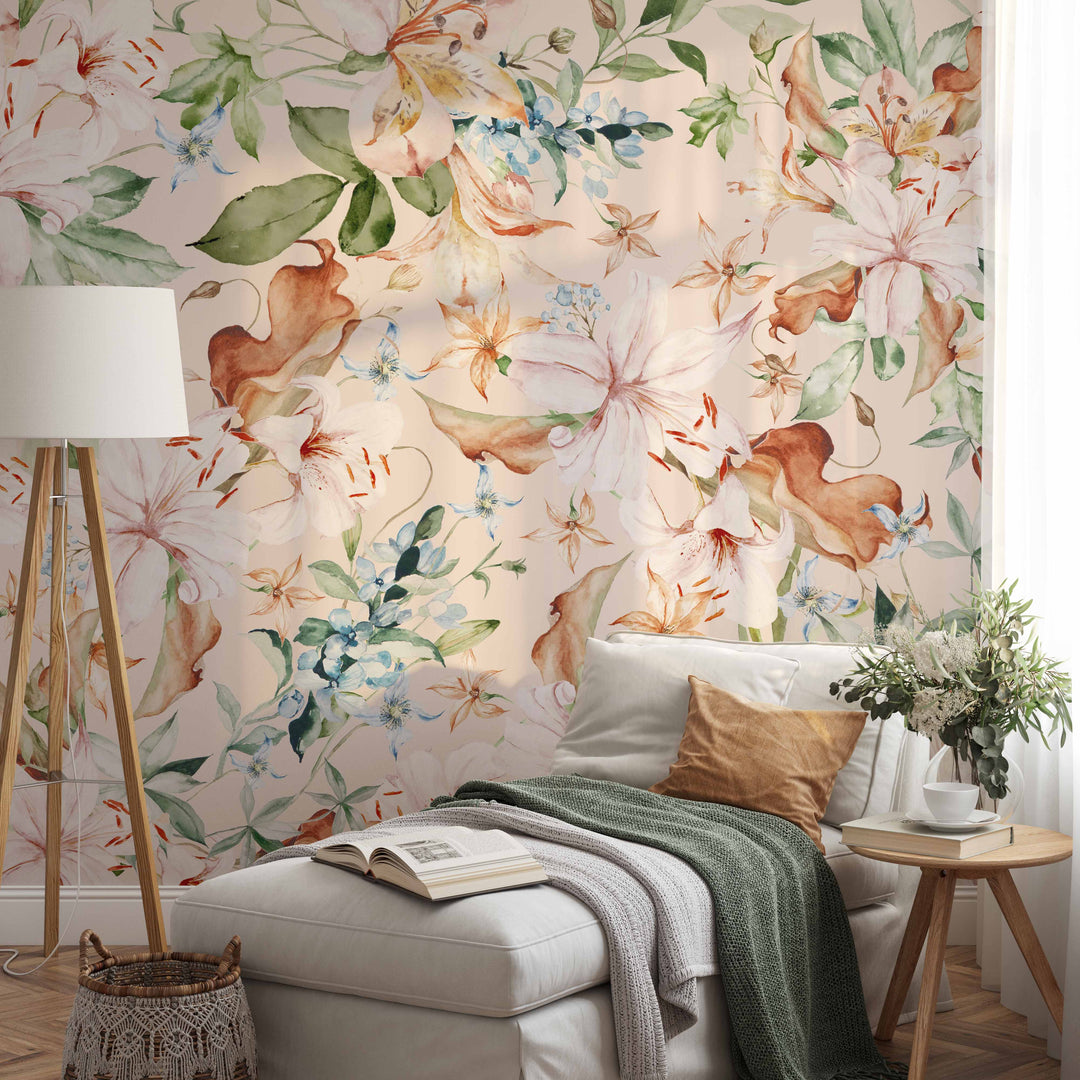 Oriental Lily Mural