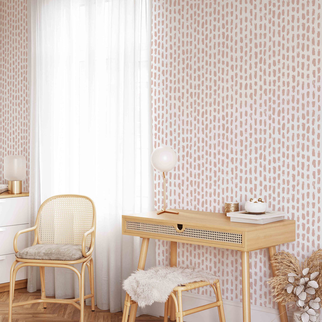 Pale Pink Speckle Pattern Wallpaper