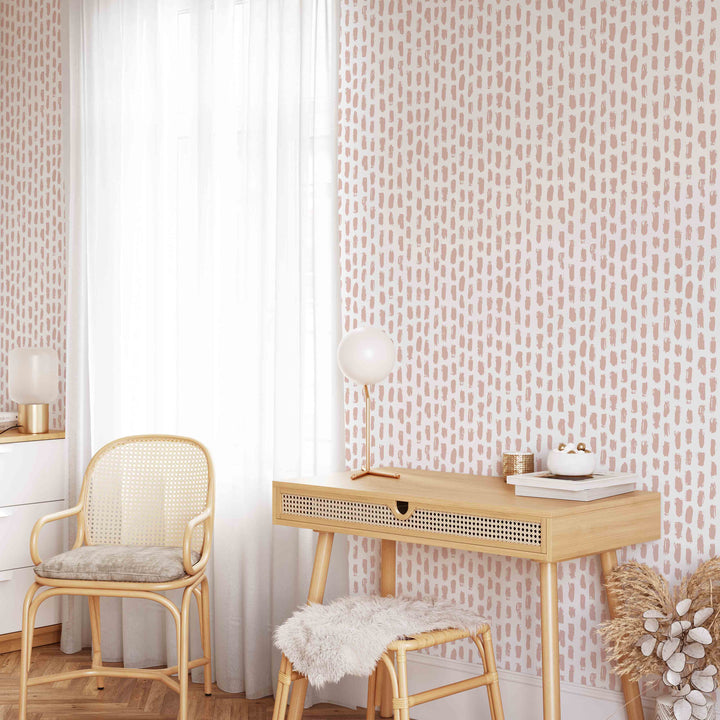 Pale Pink Speckle Pattern Wallpaper