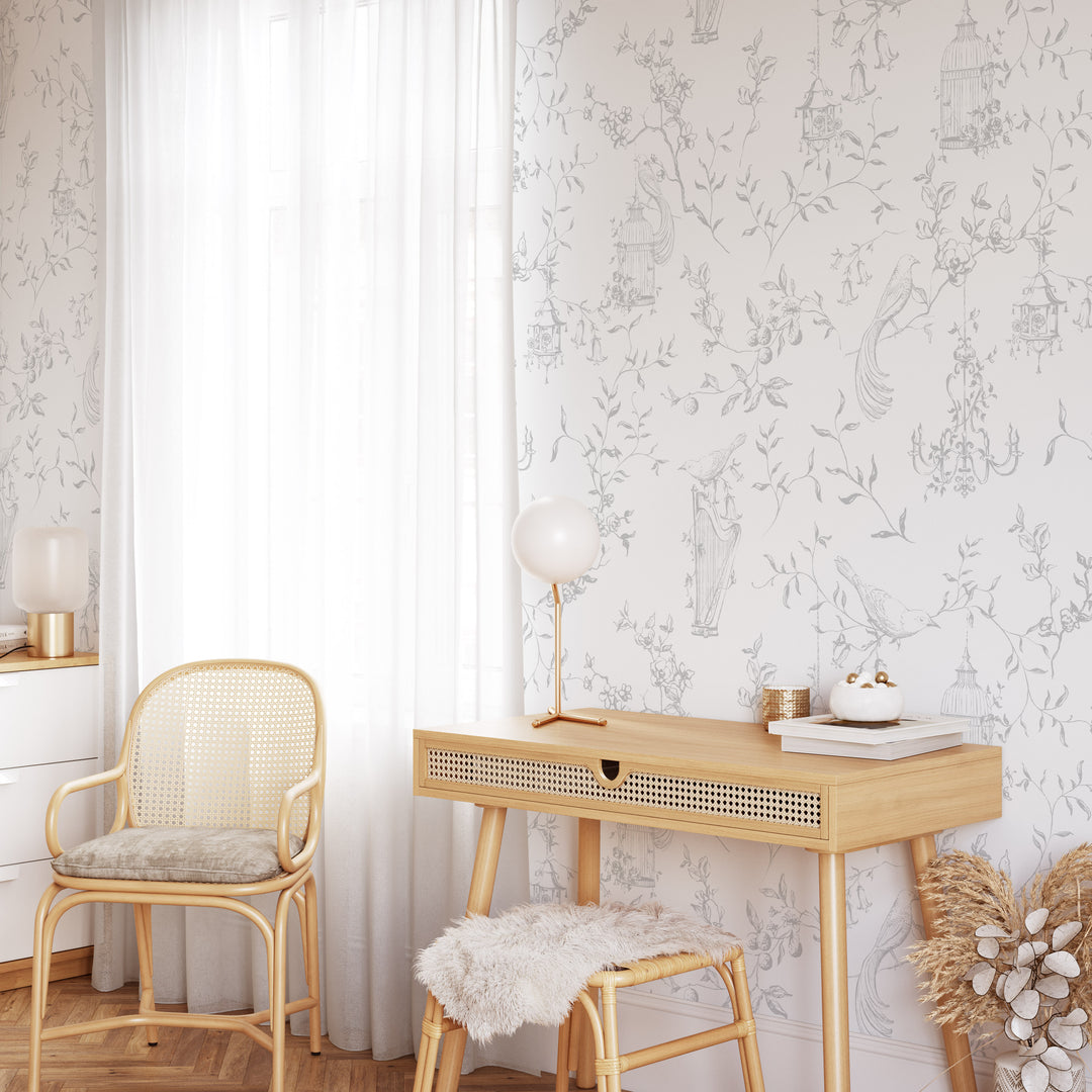 Romantic French Toile Wallpaper