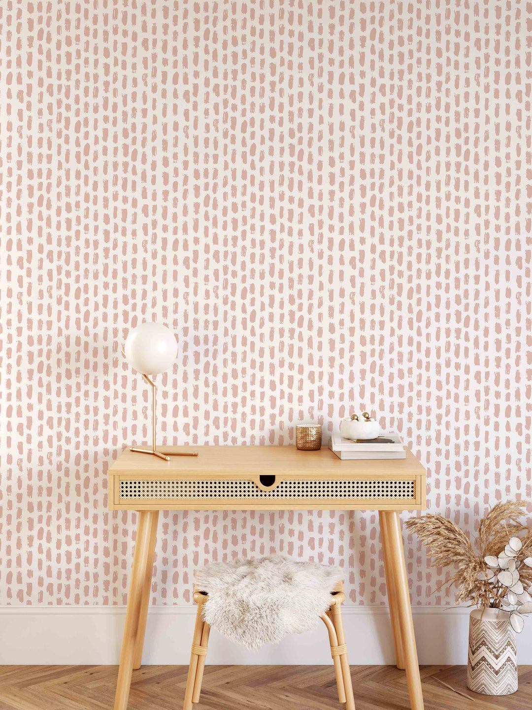 Pale Pink Speckle Pattern Wallpaper