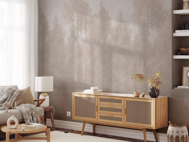Light Antique Forest Mural