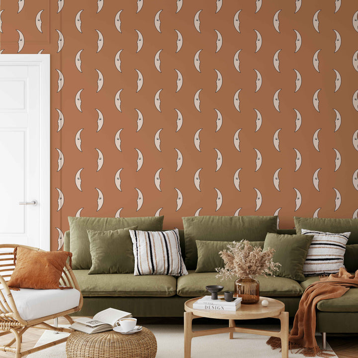 Half Moon Terracotta Wallpape