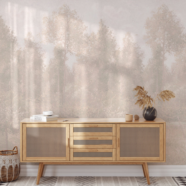 Light Antique Forest Mural