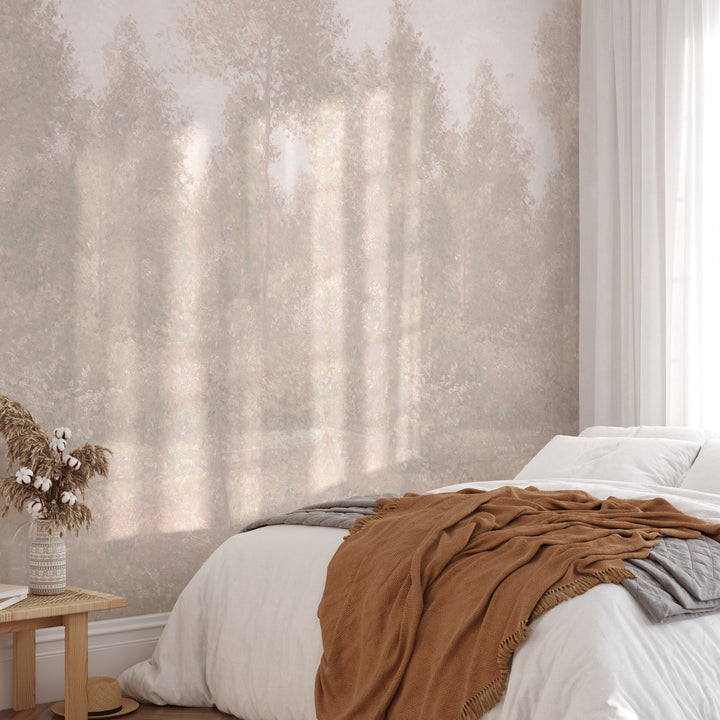 Light Antique Forest Mural