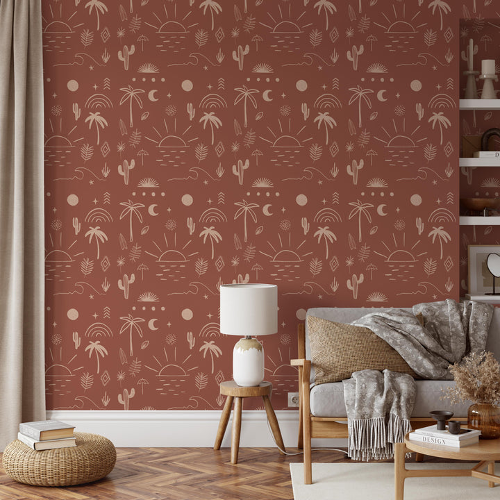 California in Terracota Wallpaper