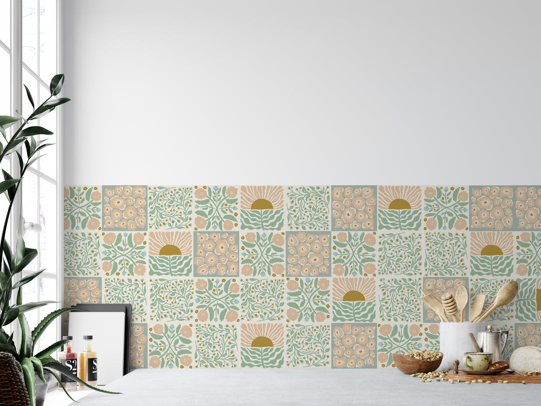 Paquete de pegatinas de vinilo con calcomanías para azulejos Retro Vibes