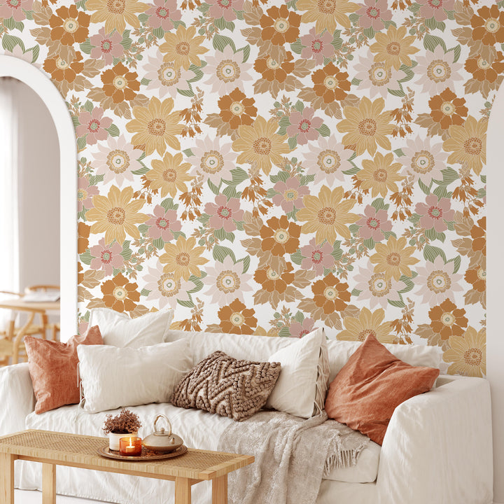 Floral Boho Meadow Mural