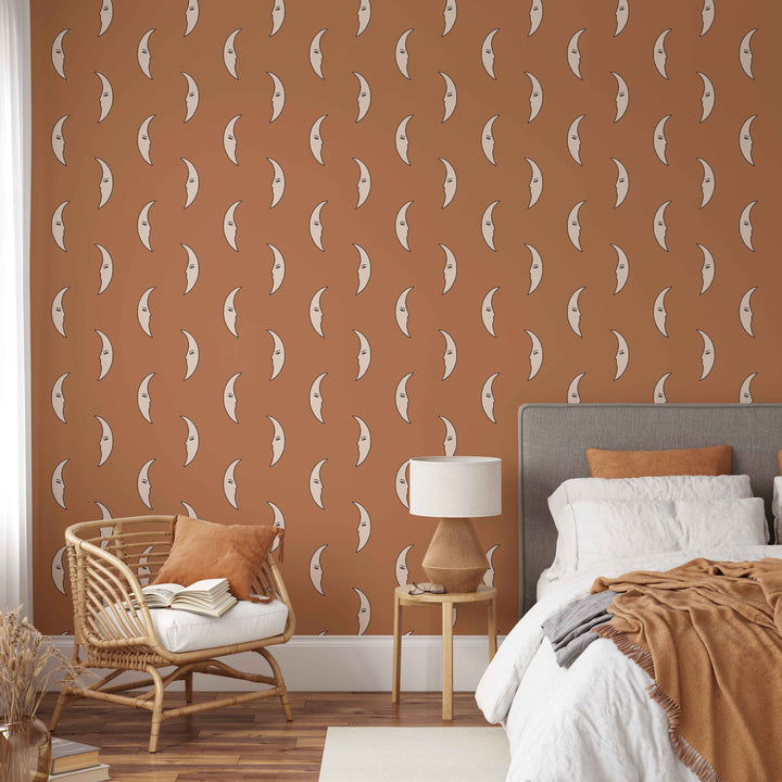 Half Moon Terracotta Wallpape