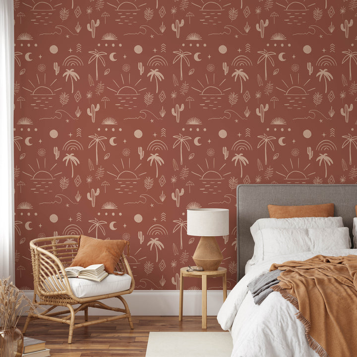 California in Terracota Wallpaper