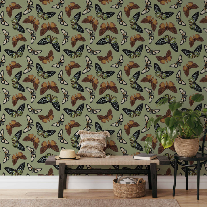 Vintage Butterflies Wallpaper