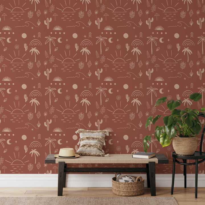 California in Terracota Wallpaper