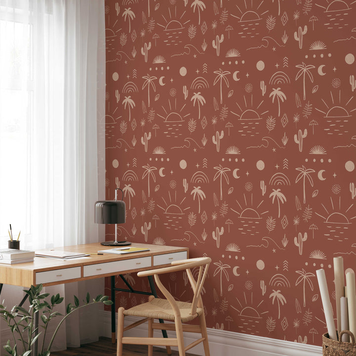 California in Terracota Wallpaper