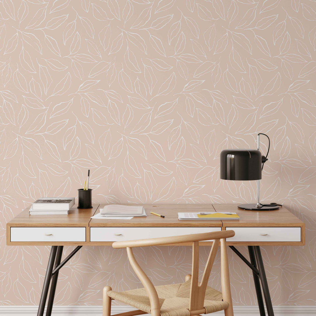 Sweet and Light Foliage Wallpaper | Peel and Stick Wallpaper | Koko Art Shop