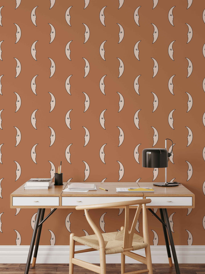 Half Moon Terracotta Wallpape