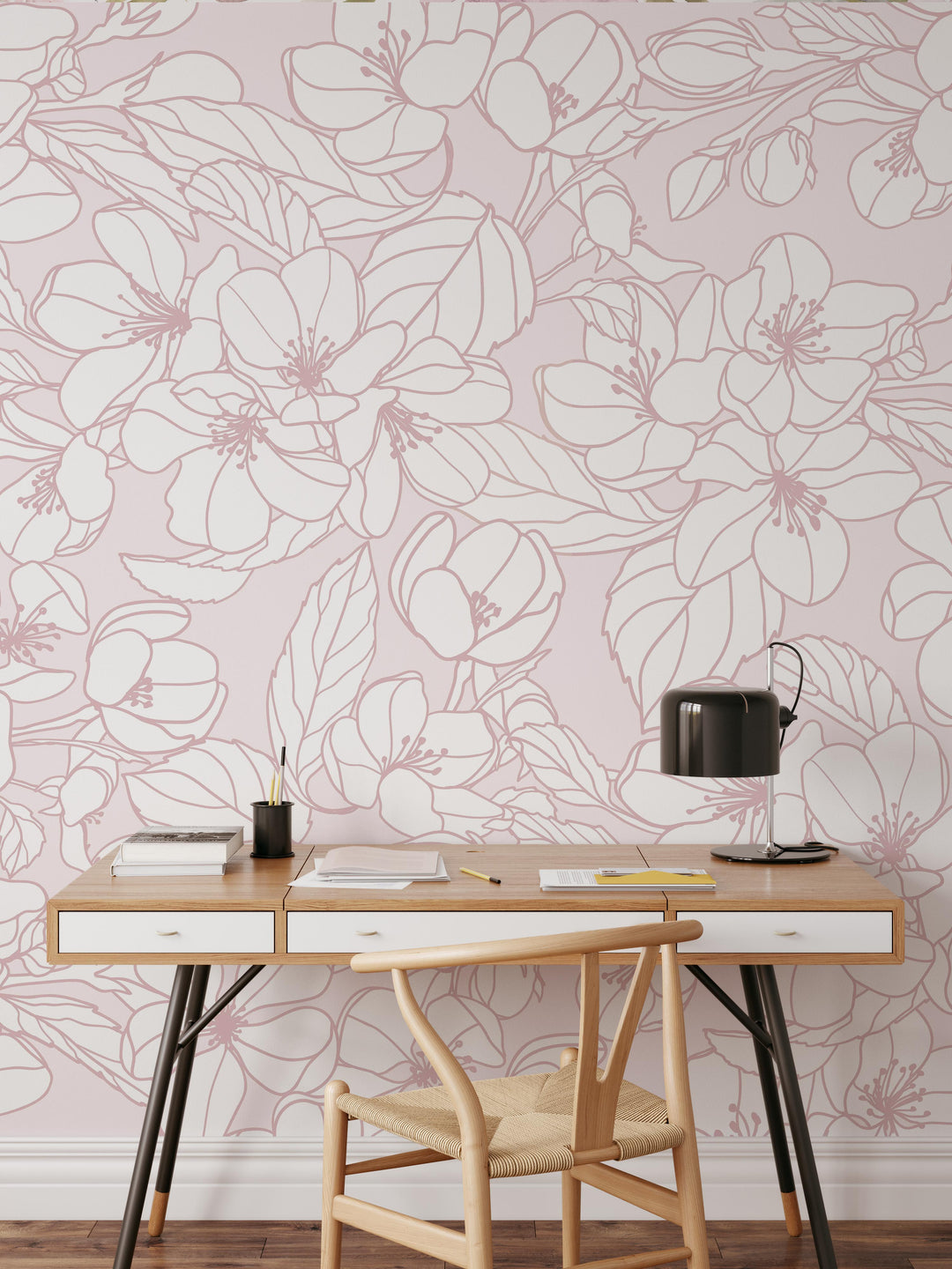 Blush Garden Mural Wallpaper