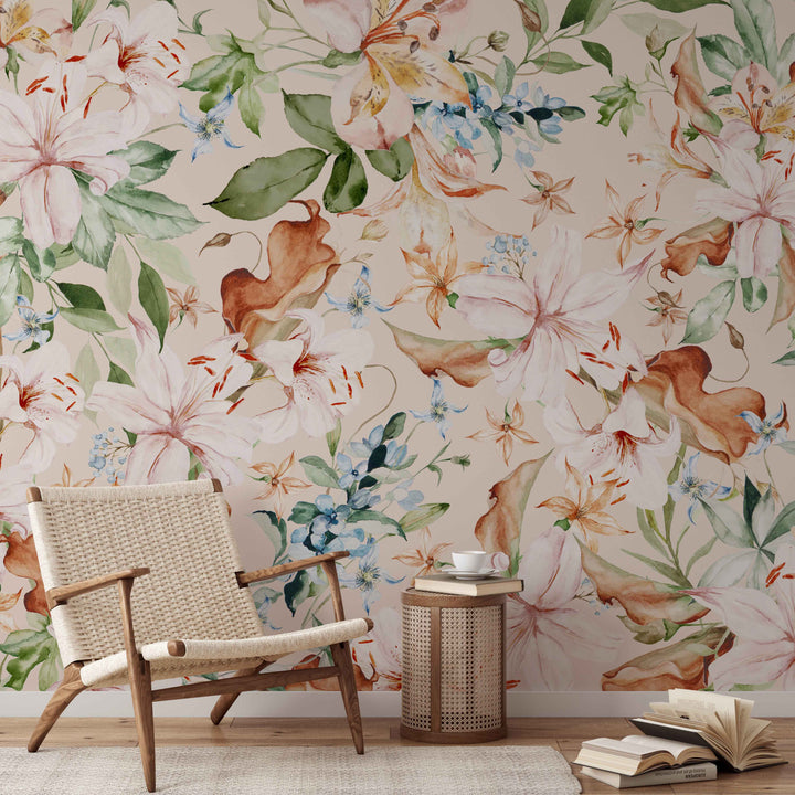 Oriental Lily Mural