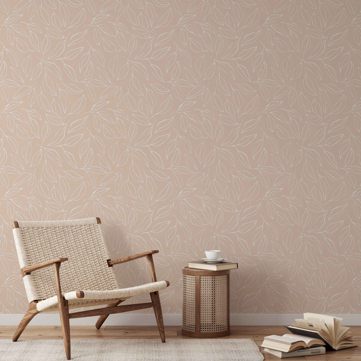 Sweet and Light Foliage Wallpaper | Peel and Stick Wallpaper | Koko Art Shop