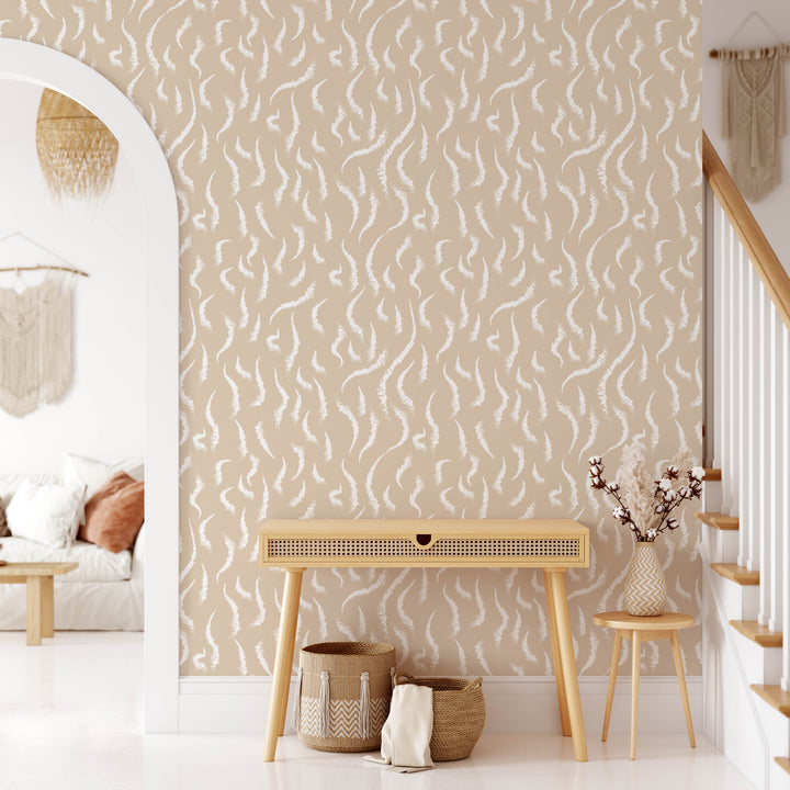 Tiger Stripes in Neutral Wallpaper