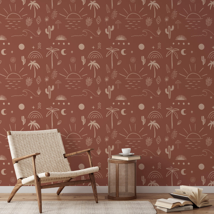 California in Terracota Wallpaper