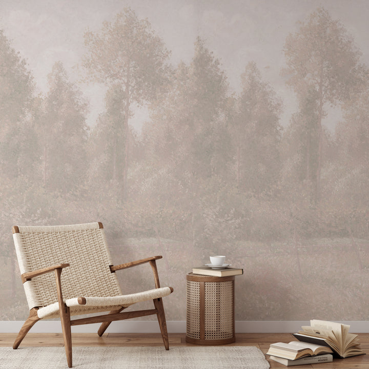 Light Antique Forest Mural