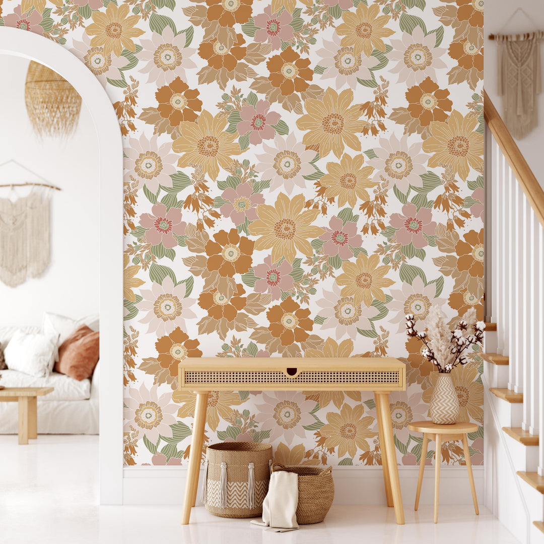 Floral Boho Meadow Mural