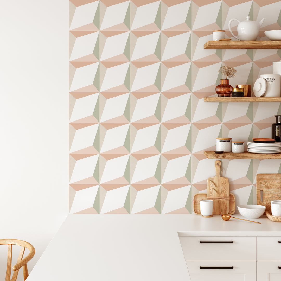 Paquete de pegatinas de vinilo con calcomanías de azulejos pastel
