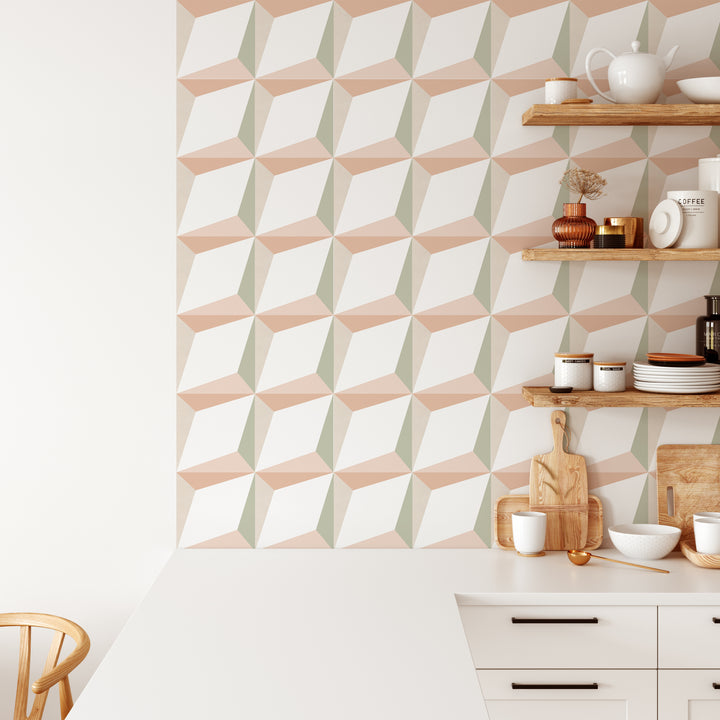 Paquete de pegatinas de vinilo con calcomanías de azulejos pastel