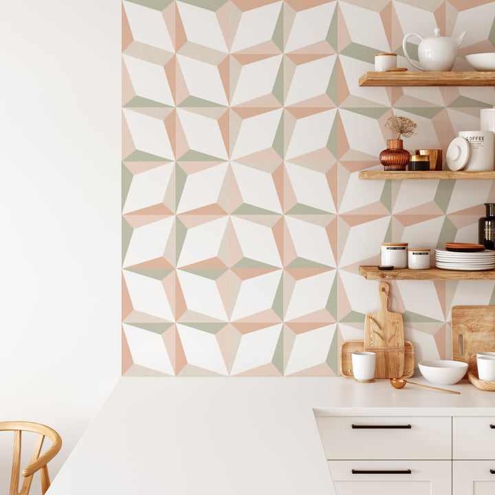 Paquete de pegatinas de vinilo con calcomanías de azulejos pastel