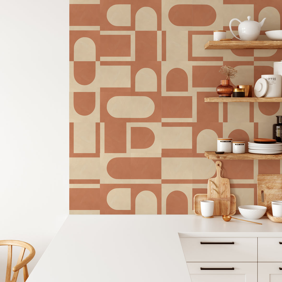 Terracotta and Light Neutral Tile Decal Vinyl Stickers Pack