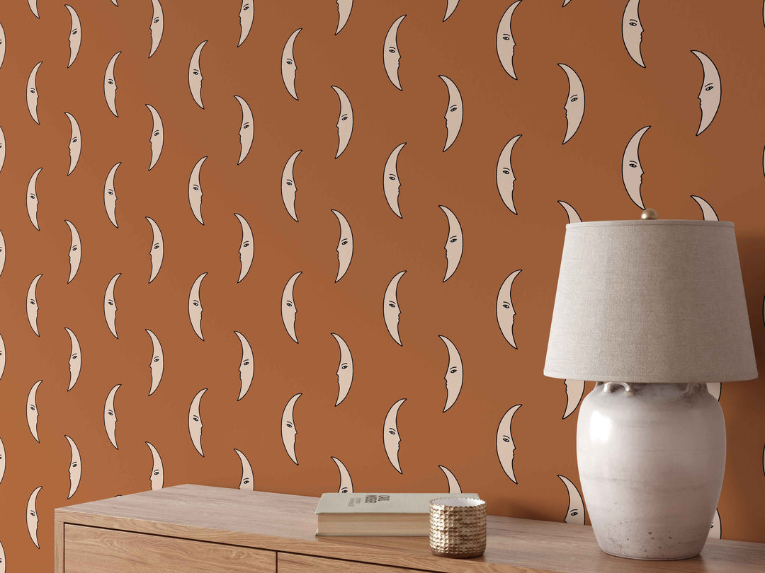 Half Moon Terracotta Wallpape