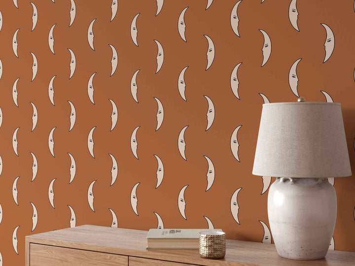 Half Moon Terracotta Wallpape