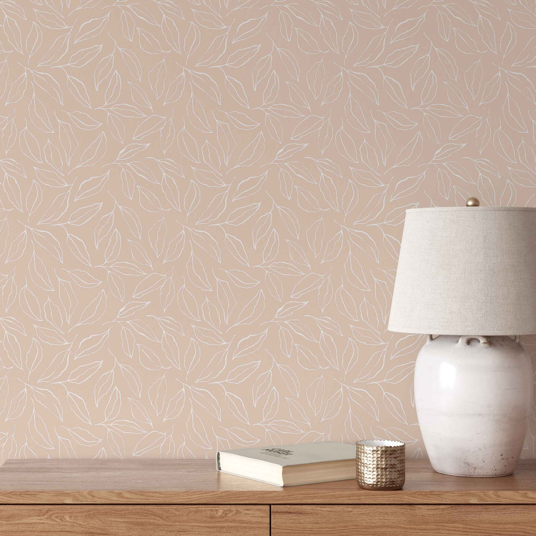 Sweet and Light Foliage Wallpaper | Peel and Stick Wallpaper | Koko Art Shop