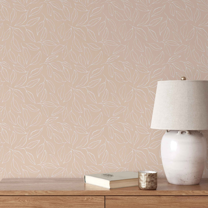 Sweet and Light Foliage Wallpaper | Peel and Stick Wallpaper | Koko Art Shop