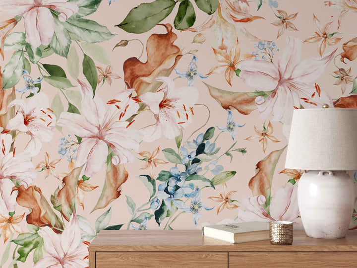 Oriental Lily Mural